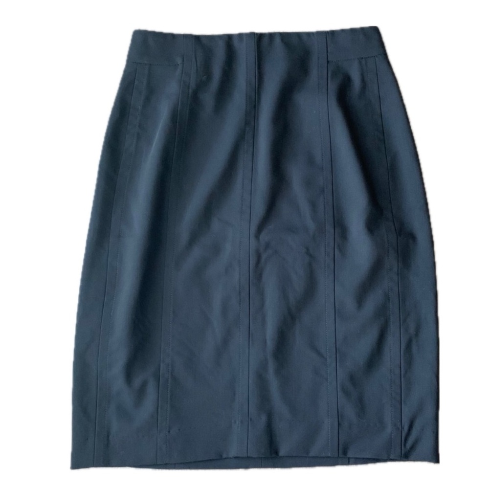 Akris Punto Wool Black Pencil Skirt - Picture 3 of 8